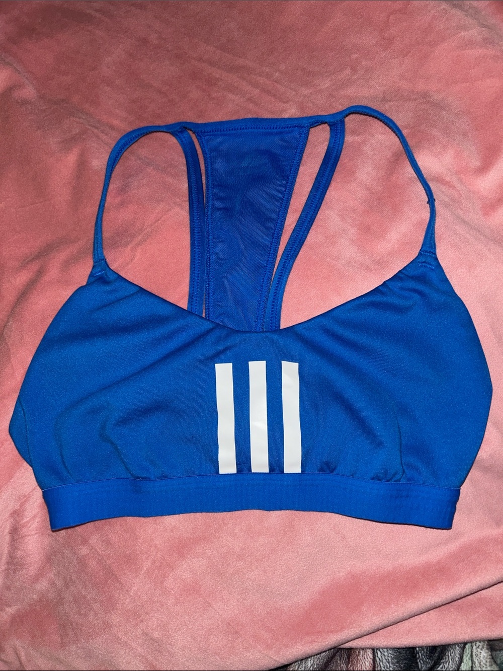 Adidas blue sports bra